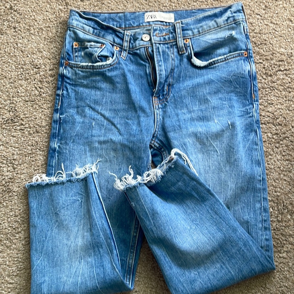 Zara 5 Pocket Slim Boyfriend Jeans Size 2